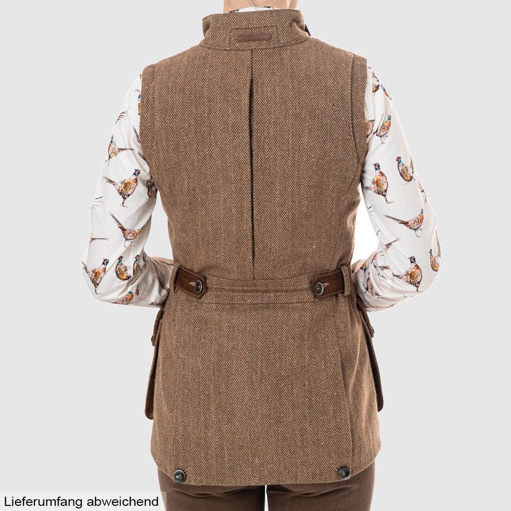 Gilet da caccia da donna »Shooter Tweed Lady« | castagno | 34 | 824989